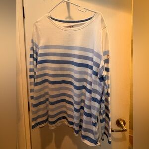 Joules. Blue & White Striped Long Sleeve Top JOULES